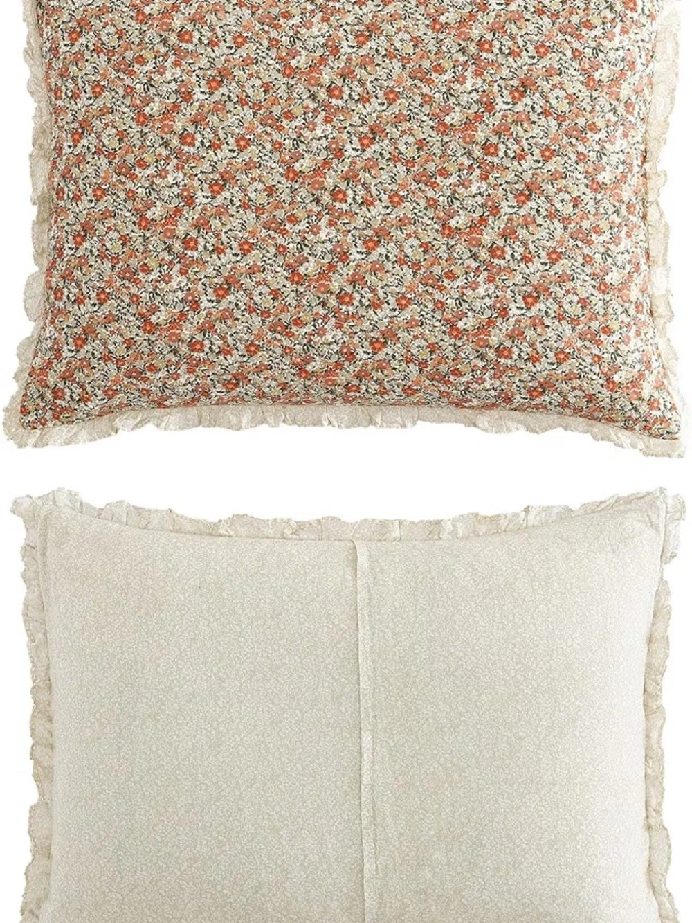 Laura Ashley - King Quilt Set, Lightweight Cotton Loveston Burnt Orange, King)